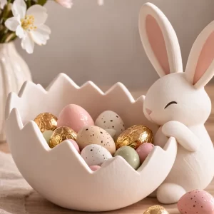 Bunny Eggshell Bowl – Easter Decor